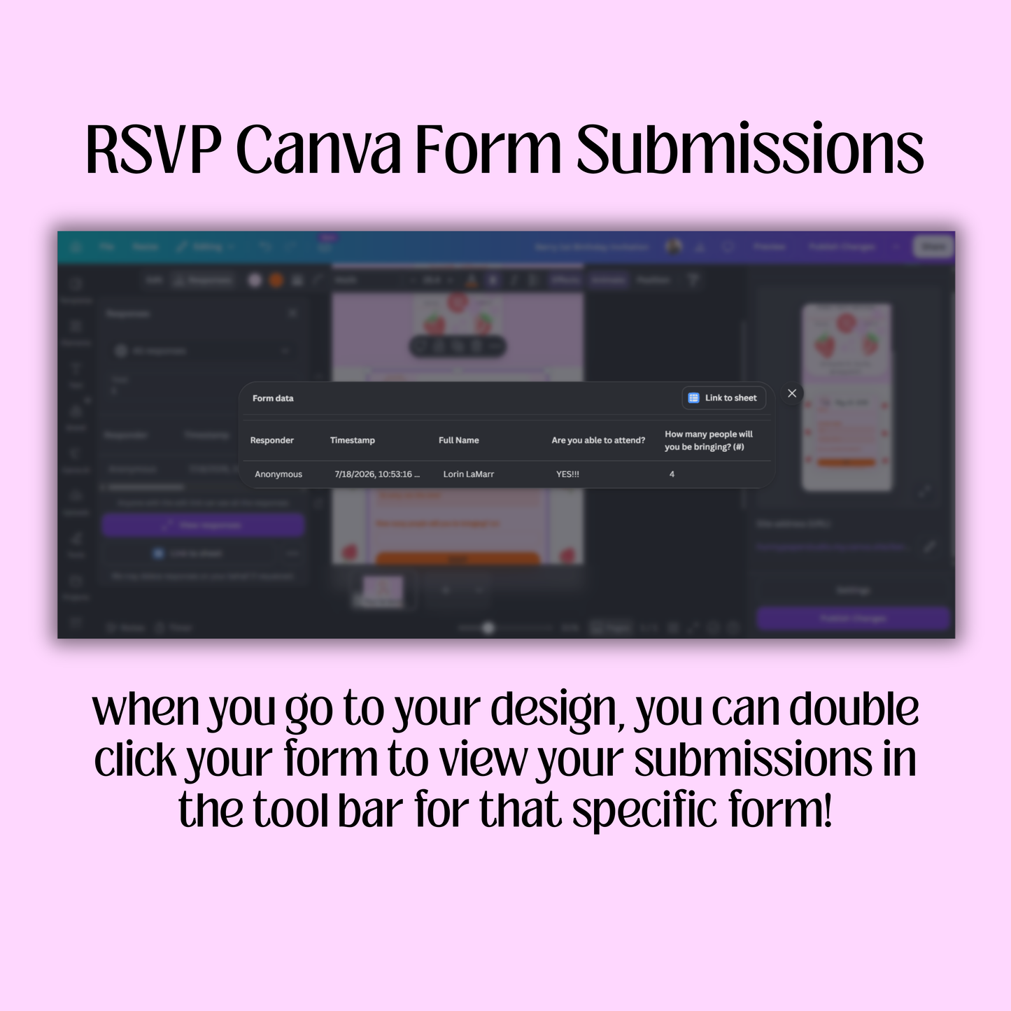 Berry First Birthday [Interactive Canva Website Invitation Template]